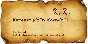 Keresztyén Kornél névjegykártya