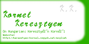 kornel keresztyen business card